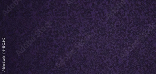 Intricate black damask on deep purple, seamless  , victorian, black, motif