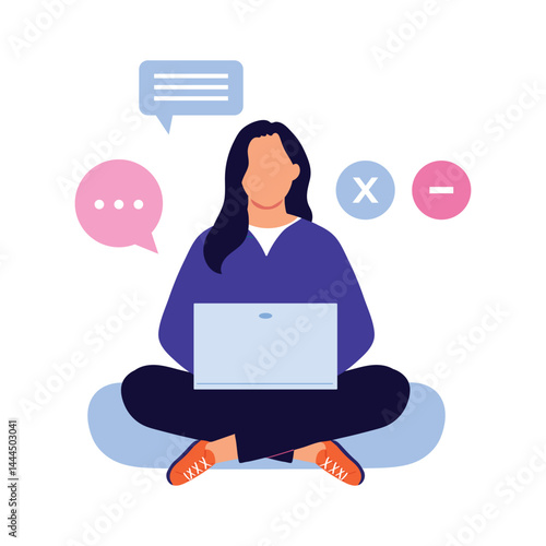 Remote job Vector illustration which can easily modify or edit