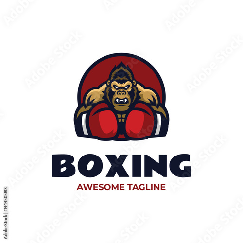 Boxing Gorilla Logo | Powerful Animal Mascot for Sports, Gym & Esports Branding