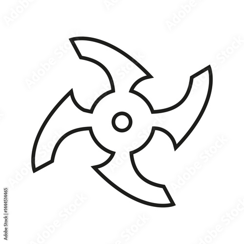 Shuriken icon vector. Ninja illustration sign. Throwing stars symbol or logo.