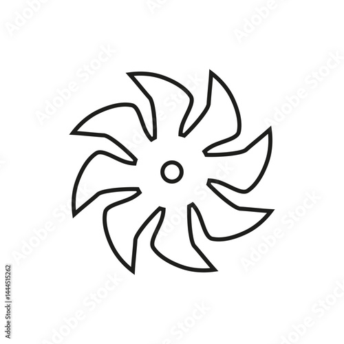 Shuriken icon vector. Ninja illustration sign. Throwing stars symbol or logo.