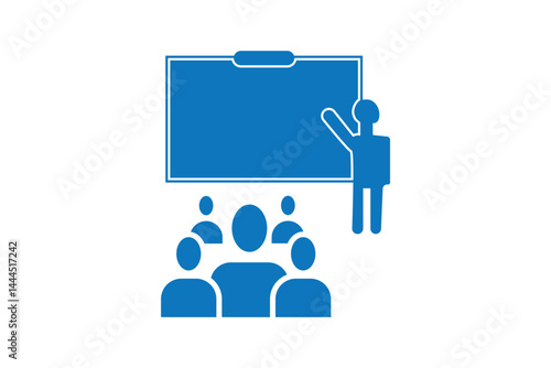 people sitting on meeting room icon set. Meeting room, discussion, business conference, support group outline icon. PNG transparent