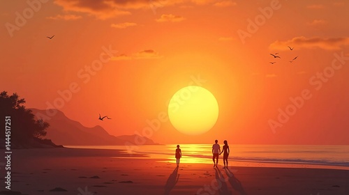 Tranquil Twilight: Couple's Reflection