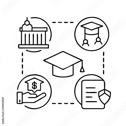 education reform icon, education reform line art - simple line art of education reform, perfect for education reform logos and icons