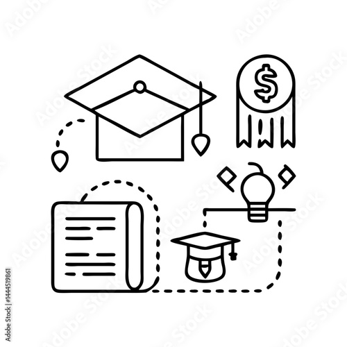 education reform icon, education reform line art - simple line art of education reform, perfect for education reform logos and icons