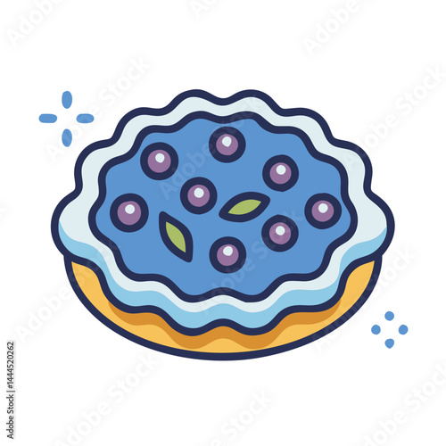  Fresh Blueberry Tart with Cream
