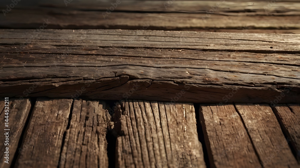 Obraz premium background abstract old rustic wood floor background with heavy cracks and texture