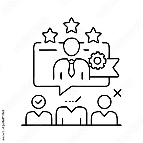 expert opinion icon, expert opinion line art - simple line art of expert opinion, perfect for expert opinion logos and icons