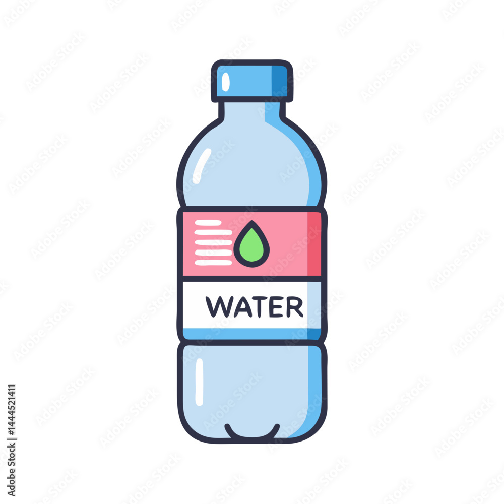 Bottle of Water with Label Bottle of Water with Label