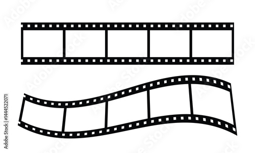  Cinema film strips reel templates. retro film strip frame element isolated on transparent background. video or movie film vintage analog cinema, photograph camera. abstract vector illustration