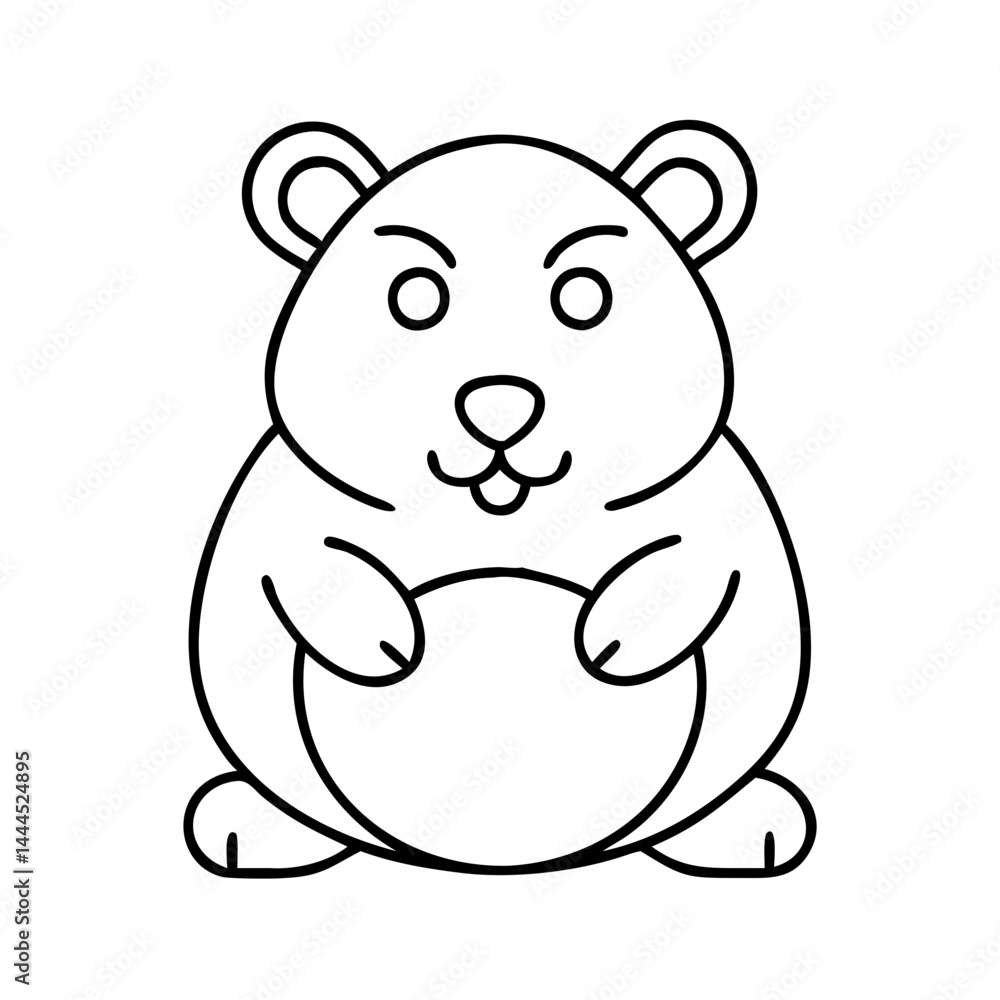 hamster icon, hamster line art - simple line art of hamster, perfect for hamster logos and icons hamster icon, hamster line art - simple line art of hamster, perfect for hamster logos and icons