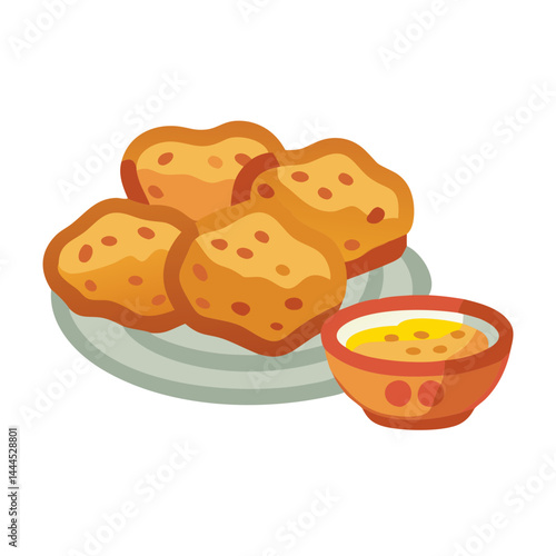  Nutritious Chicken Nuggets with Sauce