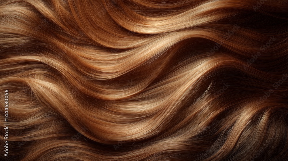 Brown hair texture, hair care concept