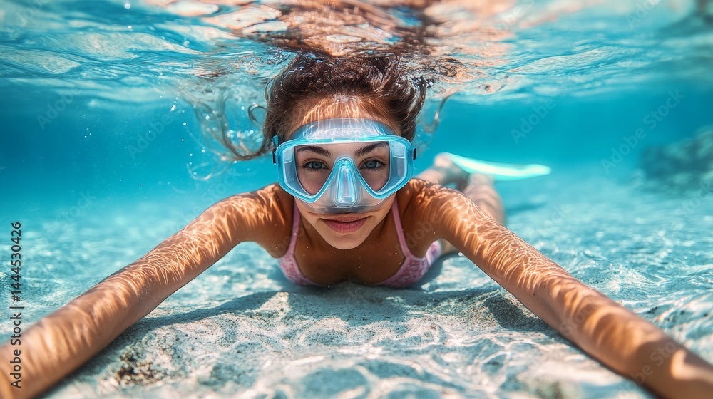 Young woman swimming