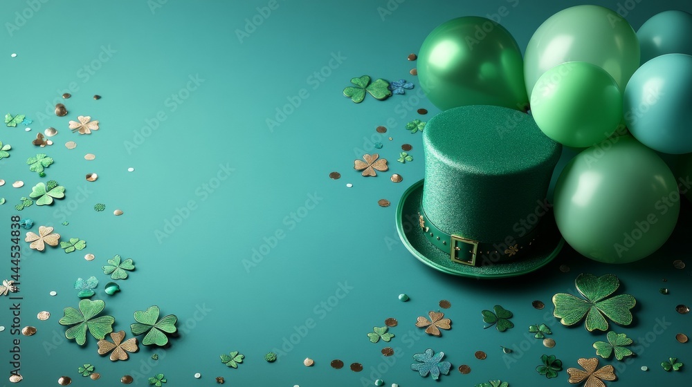 Naklejka premium St Patrick´s Day with balloons background