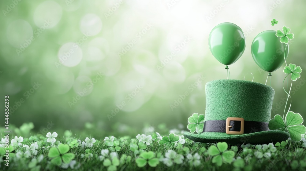 St Patrick´s Day with balloons background