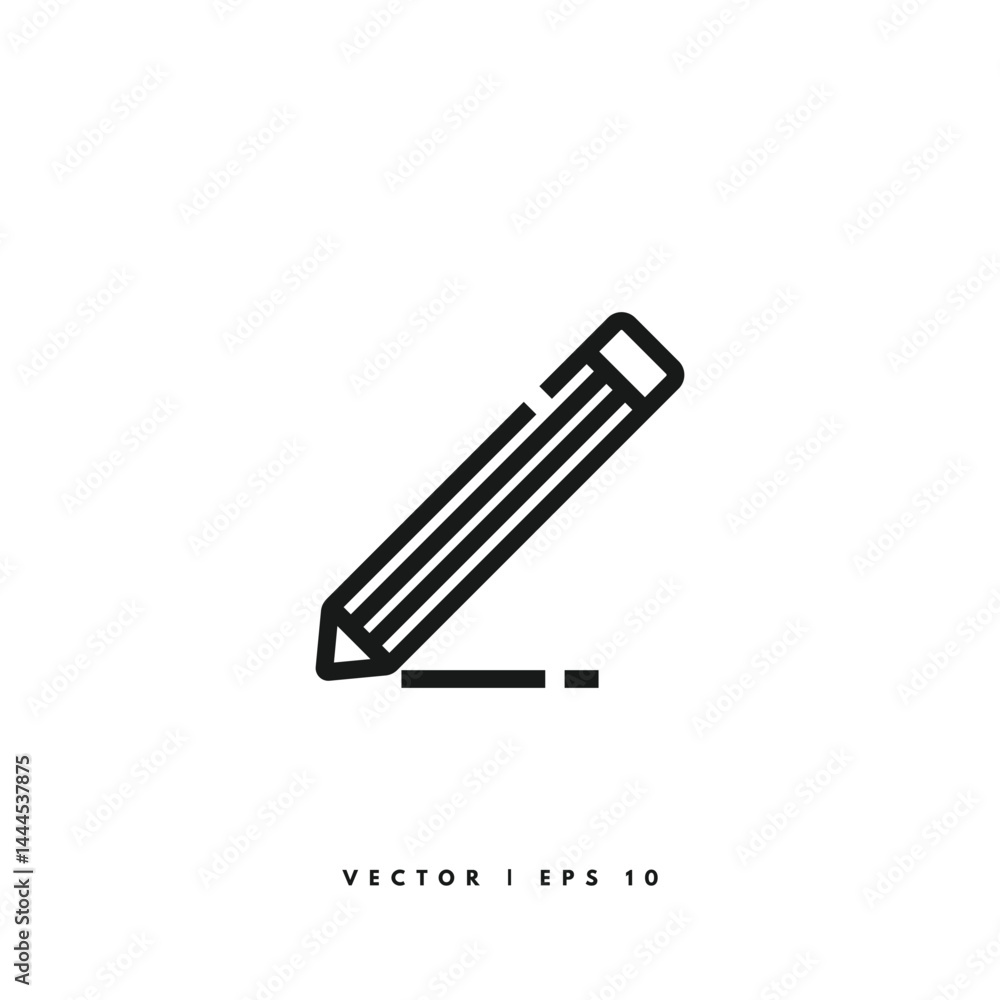 Pencil Icon. Editable Stroke Pencil Icon. Editable Stroke