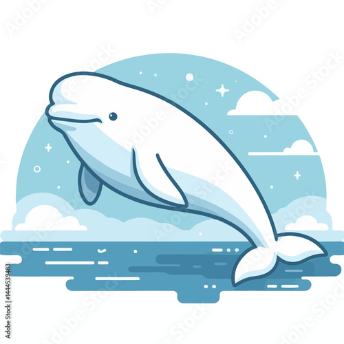 wildlife, animal, ocean, water, nature, underwater, sea, marine, beluga whale, beluga, blue, mammal, whale, arctic, aquatic, wild, fish, swim, dolphin, life, white, cute, illustration, marine life, po