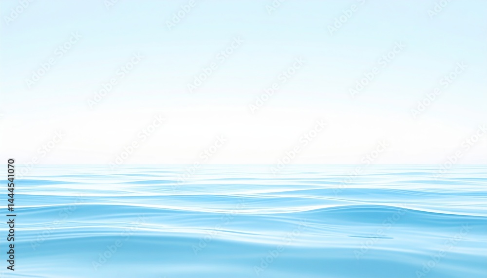 Naklejka premium Calm water movement ocean surface digital art tranquil environment wide angle serenity and peacefulness
