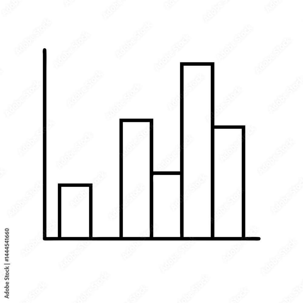 bar chart icon, bar chart line art - simple line art of bar chart, perfect for bar chart logos and icons bar chart icon, bar chart line art - simple line art of bar chart, perfect for bar chart logos and icons
