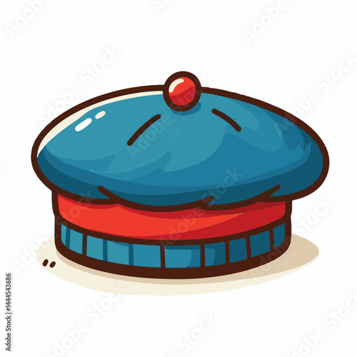 beret, hat, cap, fashion, isolated, head, accessory, background, man, french, france, cartoon, white, style, vector, wear, design, character, female, vintage, artist, army, illustration, freedom, clot