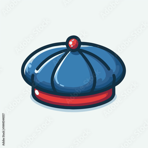 beret, hat, cap, fashion, isolated, head, accessory, background, man, french, france, cartoon, white, style, vector, wear, design, character, female, vintage, artist, army, illustration, freedom, clot