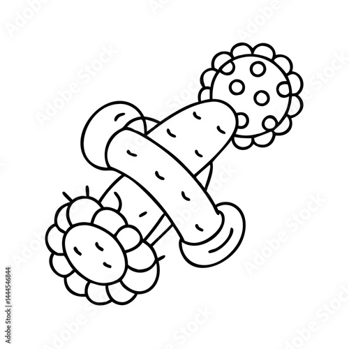 chew toy icon, chew toy line art - simple line art of chew toy, perfect for chew toy logos and icons