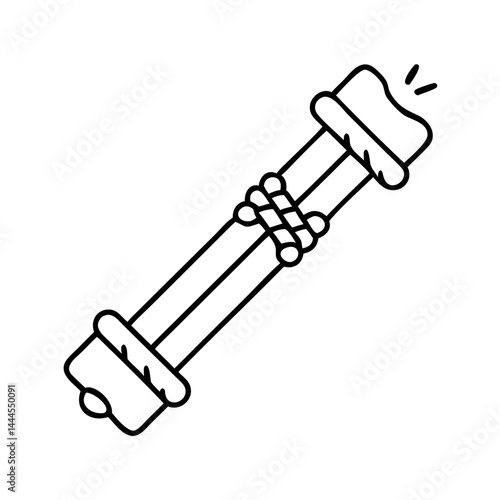 dog chew stick icon, dog chew stick line art - simple line art of dog chew stick, perfect for dog chew stick logos and icons