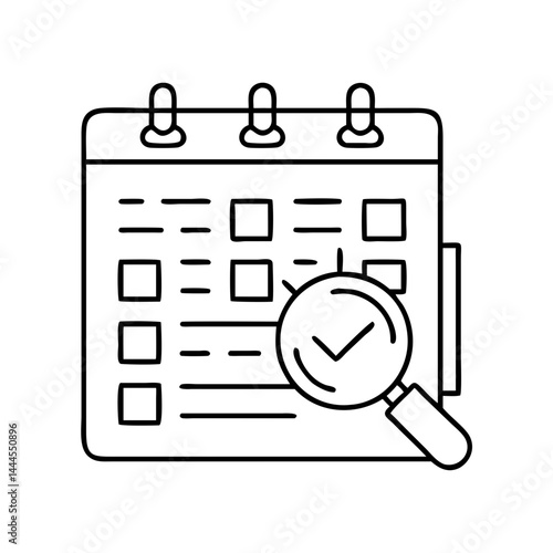 inspection schedule icon, inspection schedule line art - simple line art of inspection schedule, perfect for inspection schedule logos and icons
