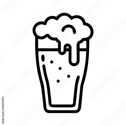  Tasty Beer in a Glass with Foam