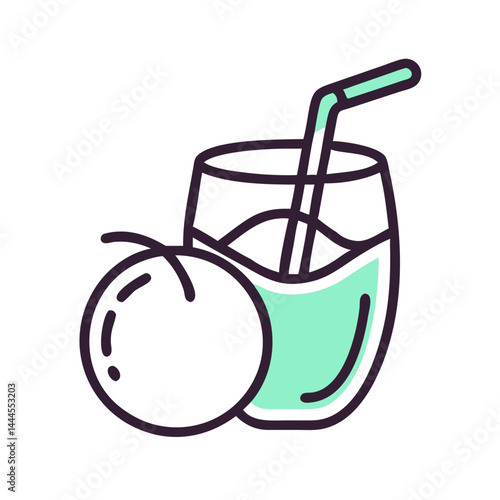  Refreshing Coconut Water in a Glass