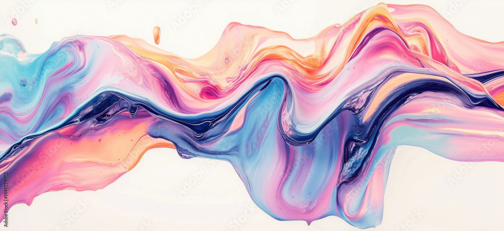 Colorful abstract fluid art with vibrant swirls and waves in pastel tones. Colorful abstract fluid art with vibrant swirls and waves in pastel tones.