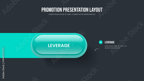 Creative Innovation 1 Option Infographic Slideshow Layout. Corporate Profile One Step Diagram Presentation Template. Digital Visualization Frame Design Vector Illustration.