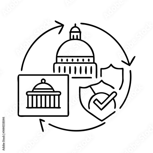 policy reform icon, policy reform line art - simple line art of policy reform, perfect for policy reform logos and icons