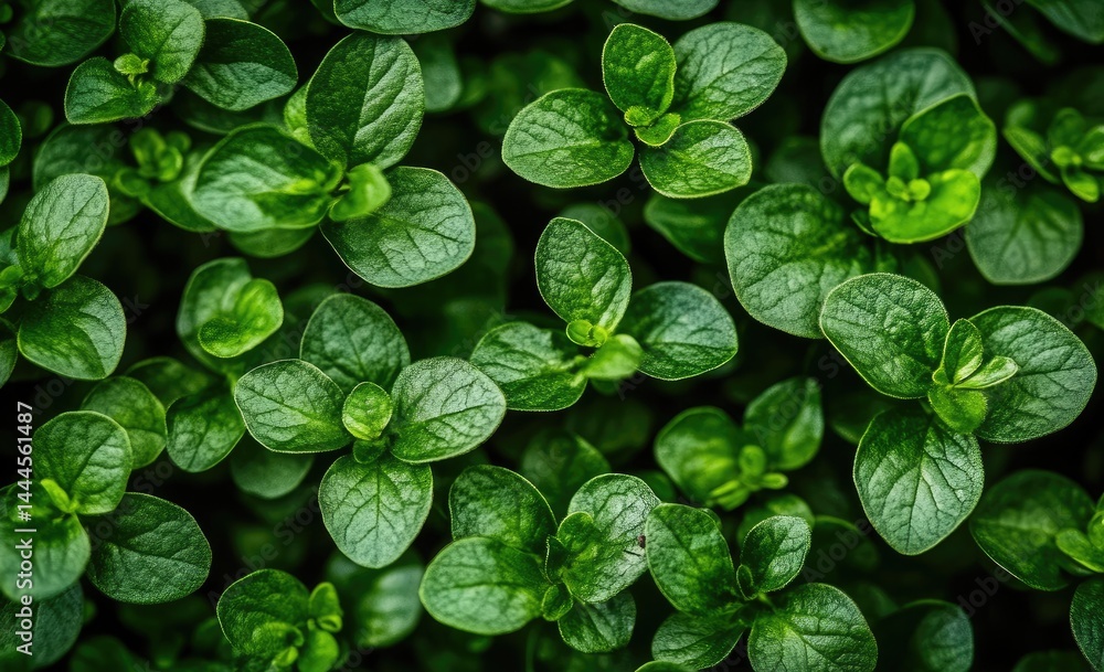 Close-up of vibrant green leaves, densely packed Fresh, healthy, and lush foliage A repeating pattern of small, ovate leaves Close-up of vibrant green leaves, densely packed Fresh, healthy, and lush foliage A repeating pattern of small, ovate leaves