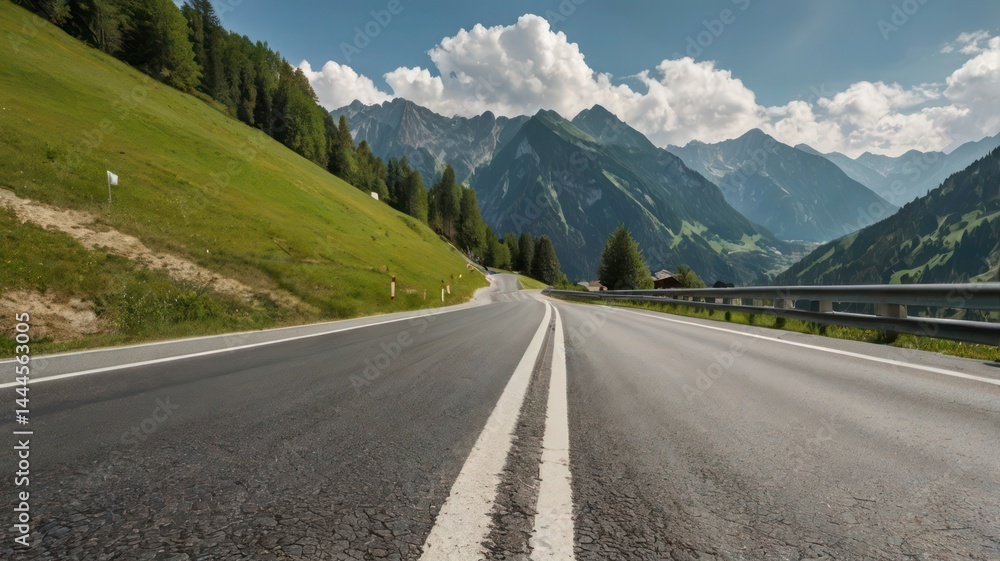 Fototapeta premium mountain road in the alps