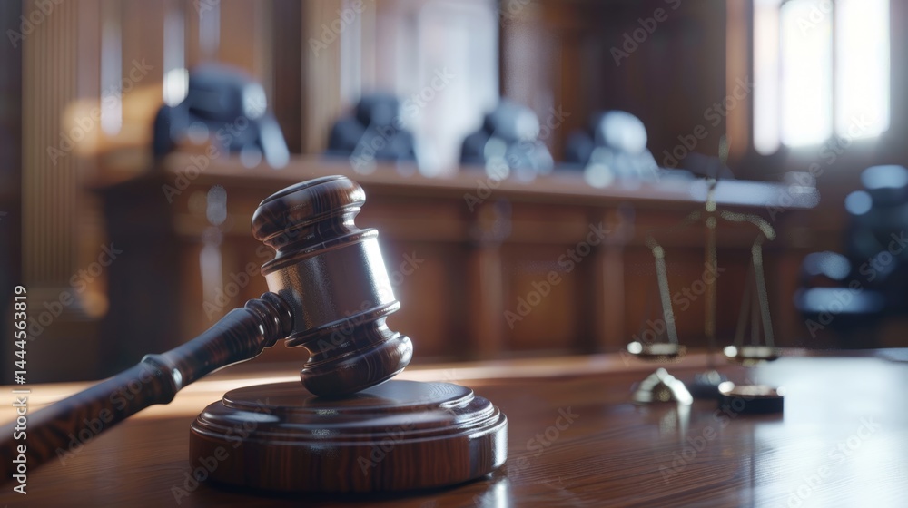 The gavel in courtroom The gavel in courtroom