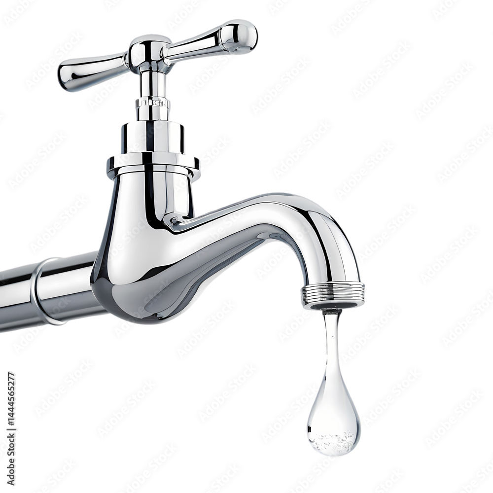 Dripping Faucet Water Conservation Image isolated on transparent background Dripping Faucet Water Conservation Image isolated on transparent background