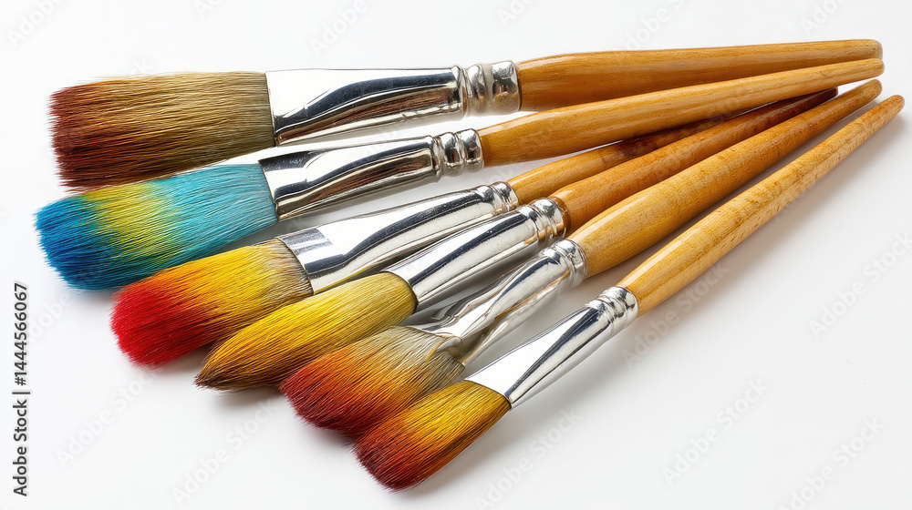 Fototapeta premium Assortment of colorful paintbrushes