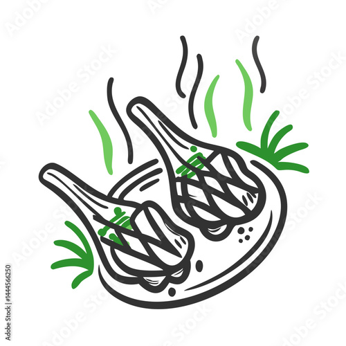  Delicious Grilled Lamb Chops with Rosemary