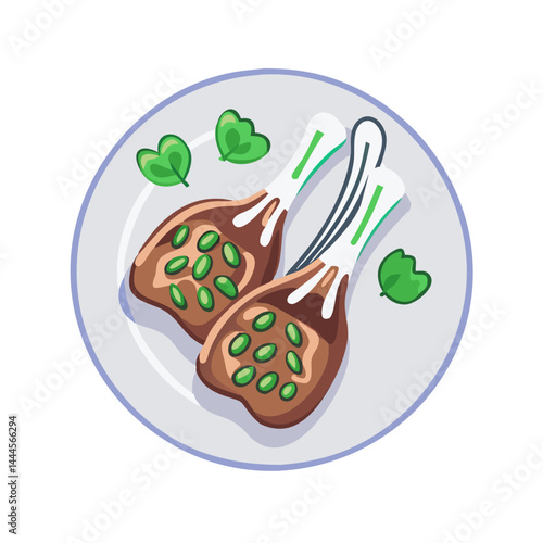  Tasty Grilled Lamb Chops with Mint Sauce