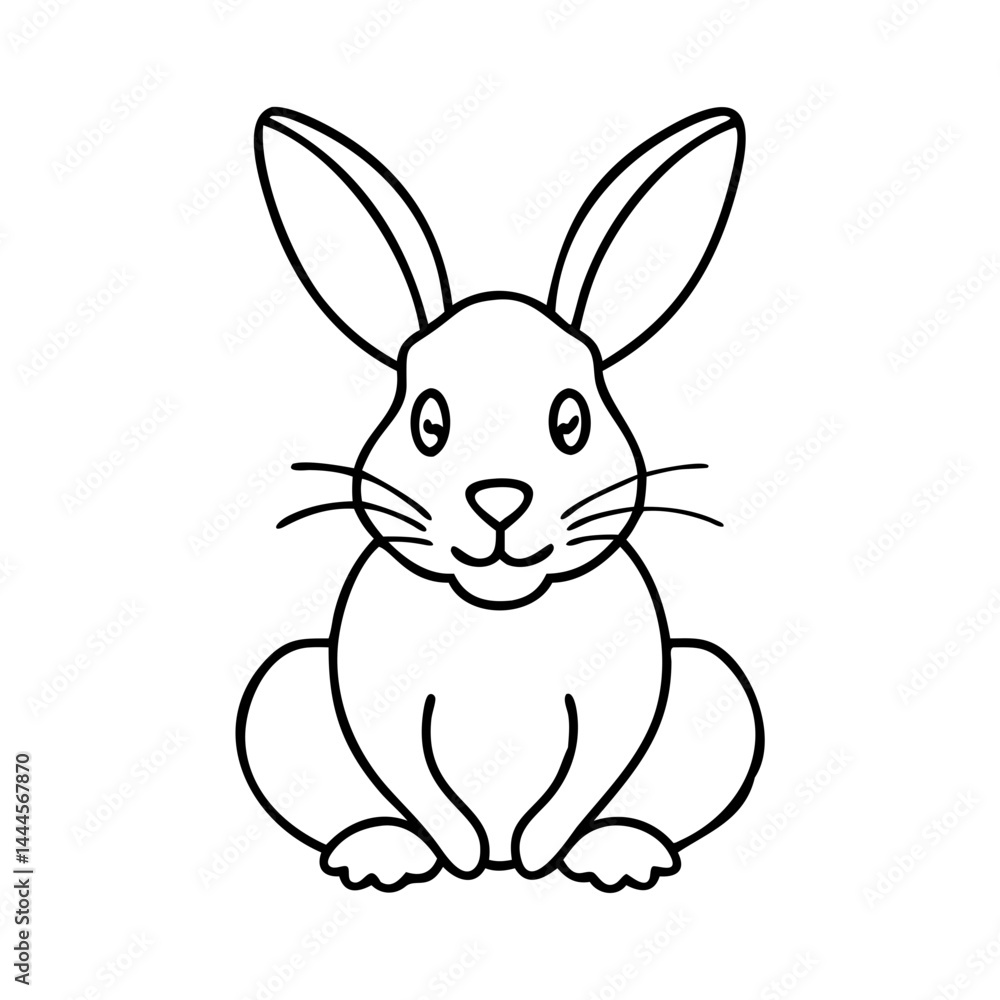 rabbit icon, rabbit line art - simple line art of rabbit, perfect for rabbit logos and icons rabbit icon, rabbit line art - simple line art of rabbit, perfect for rabbit logos and icons