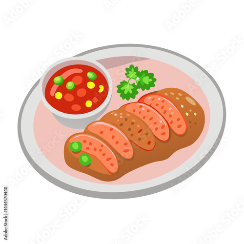  Illustration of Tenderloin with Spicy Sauce