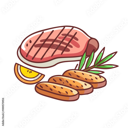  Illustration of Pork Tenderloin with Rosemary