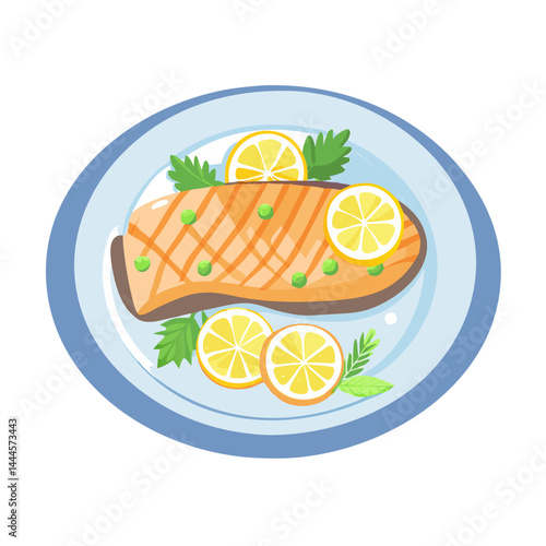  Grilled Salmon with Lemon Dill Sauce