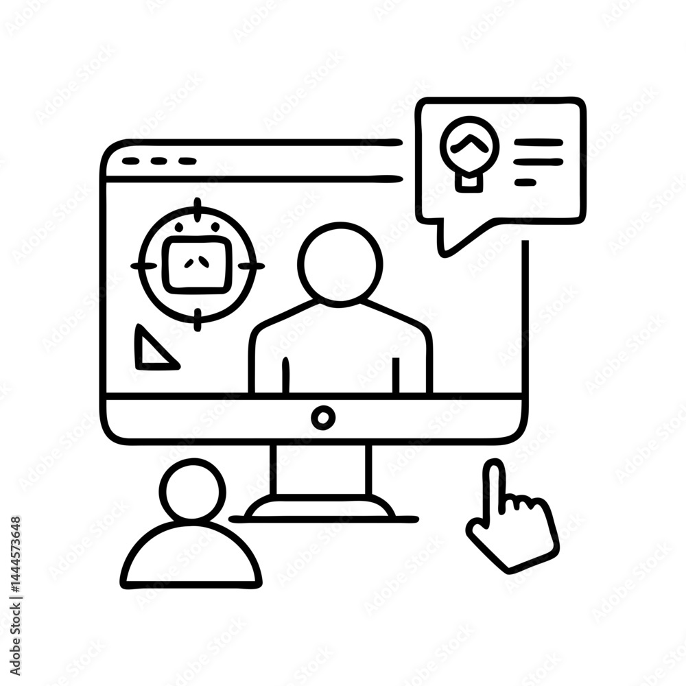 virtual event icon, virtual event line art - simple line art of virtual event, perfect for virtual event logos and icons virtual event icon, virtual event line art - simple line art of virtual event, perfect for virtual event logos and icons