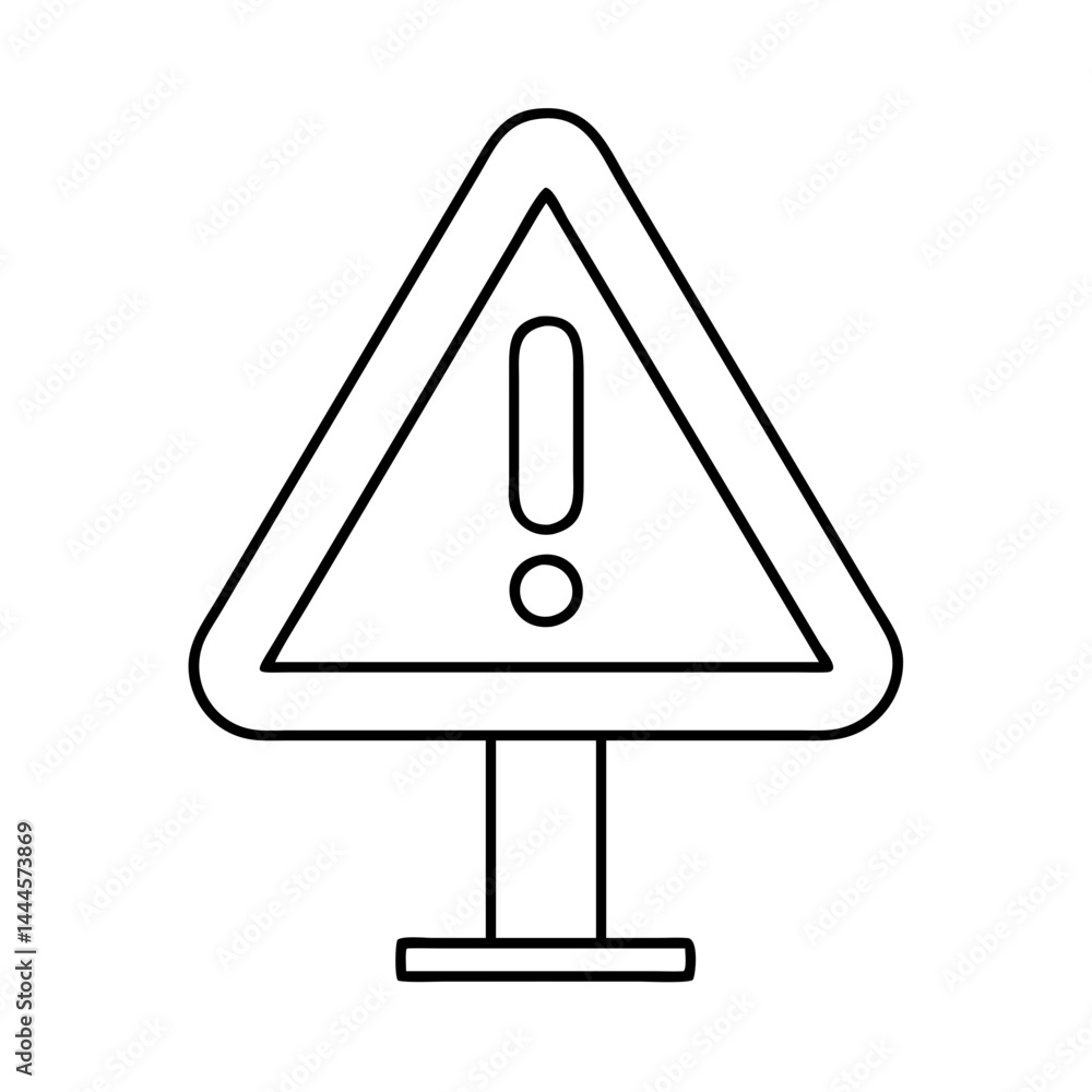 warning sign icon, warning sign line art - simple line art of warning sign, perfect for warning sign logos and icons warning sign icon, warning sign line art - simple line art of warning sign, perfect for warning sign logos and icons
