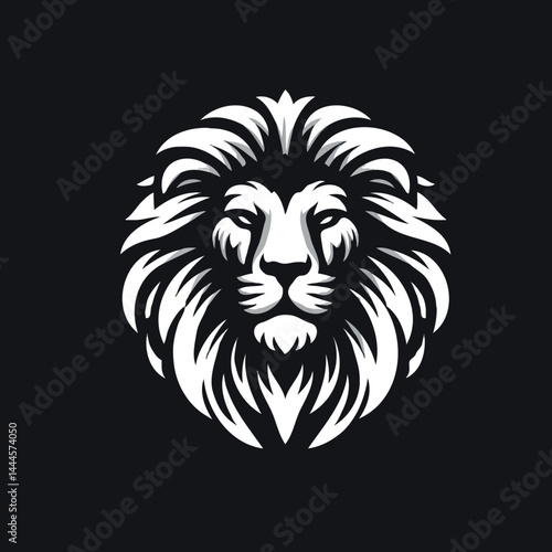 Wallpaper Mural lion head logo vector, A Lion head logo in black and white (1) Torontodigital.ca