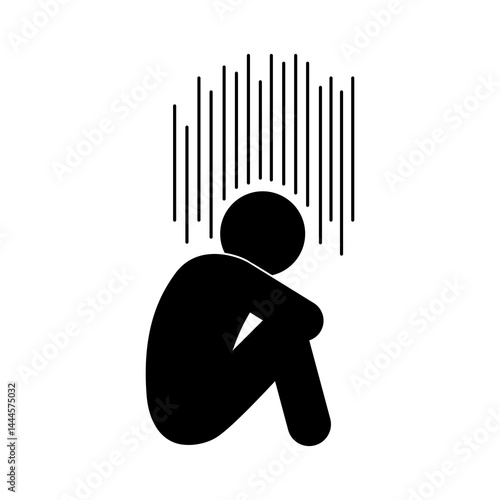 Depression icon. Vector illustration design.