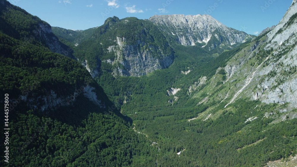 Fototapeta premium Aerial drone view of National Park in Austria
